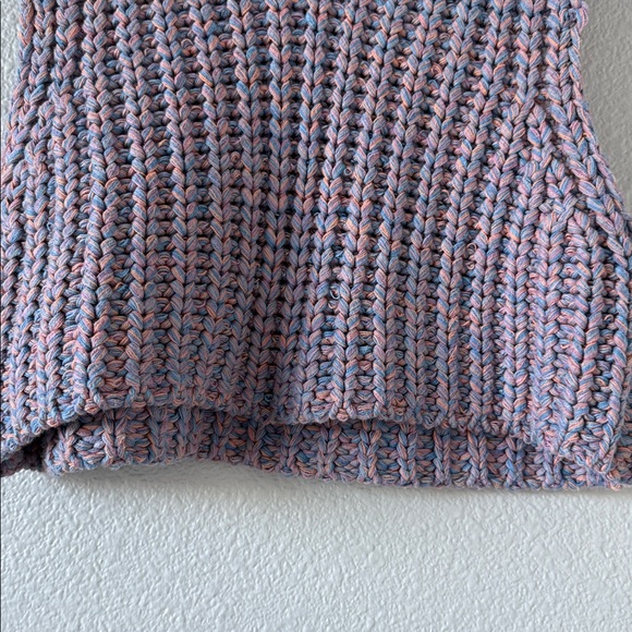 Free People‎ Chunky Knit Cotton blend Crop Purple Hoopla Sweater Vest XS - Picture 10 of 12